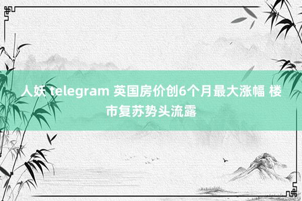 人妖 telegram 英国房价创6个月最大涨幅 楼市复苏势头流露