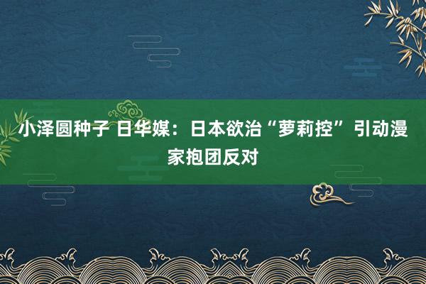 小泽圆种子 日华媒：日本欲治“萝莉控” 引动漫家抱团反对